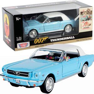 James Bond 1964 1/2 Ford Mustang 1/24 DIECAST Model CAR THUNDERBALL Edition by M